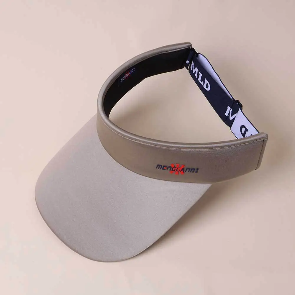 Women White UV Visor Hat with Extended Brim - Image 6