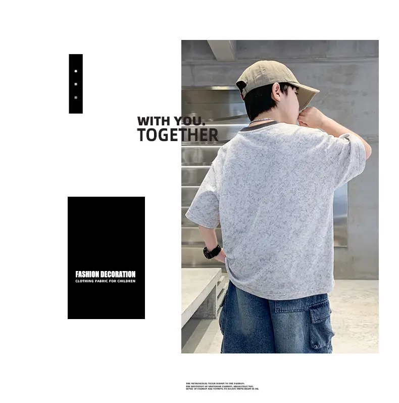 Summer Boys T-Shirt Blue Cotton Half Sleeve Kids Wear — feature 22