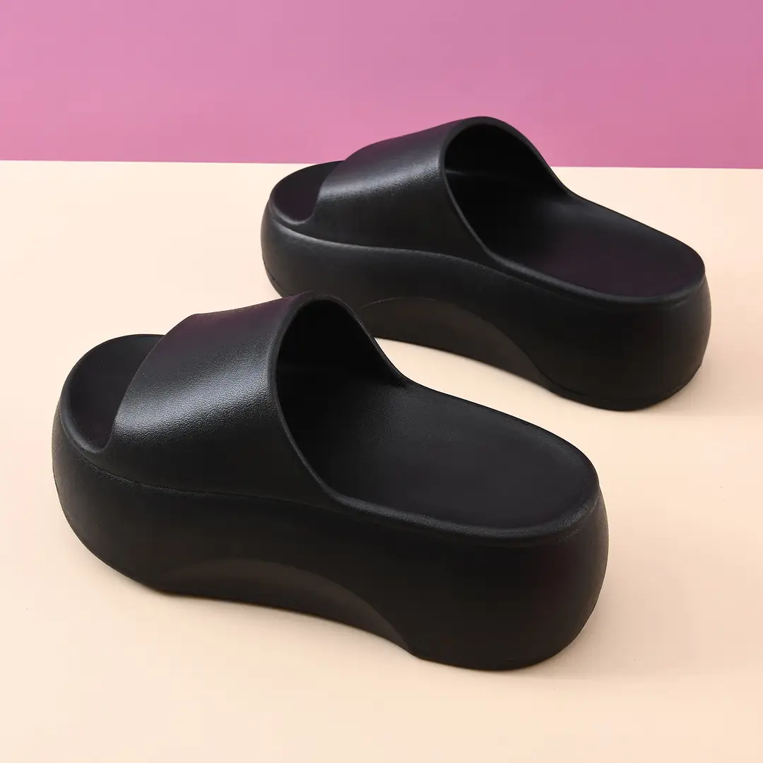 Thick Bottom Slides Women's Summer Non-slip Breathable Slippers EVA Wear-resistant Non-stinky Foot Platform Bottom Outer Wear Sandals - Image 8