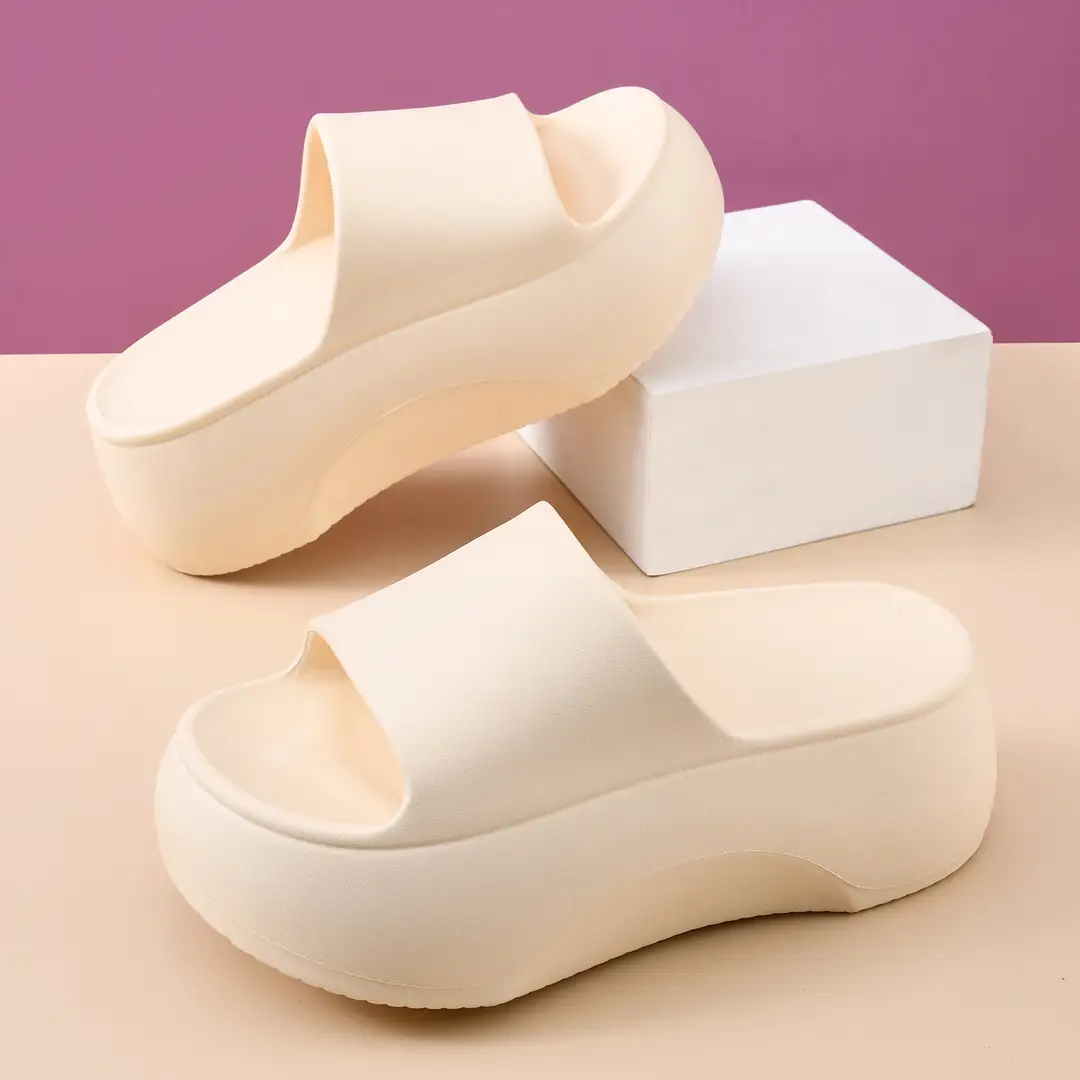 Thick Bottom Slides Women's Summer Non-slip Breathable Slippers EVA Wear-resistant Non-stinky Foot Platform Bottom Outer Wear Sandals - Image 4