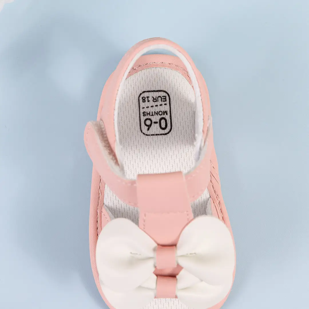 Cross-border New Summer Baby Cute Bow Sandals Baby Girl Solid Color Rubber Bottom Toddler Shoes Baby Shoes — feature 13