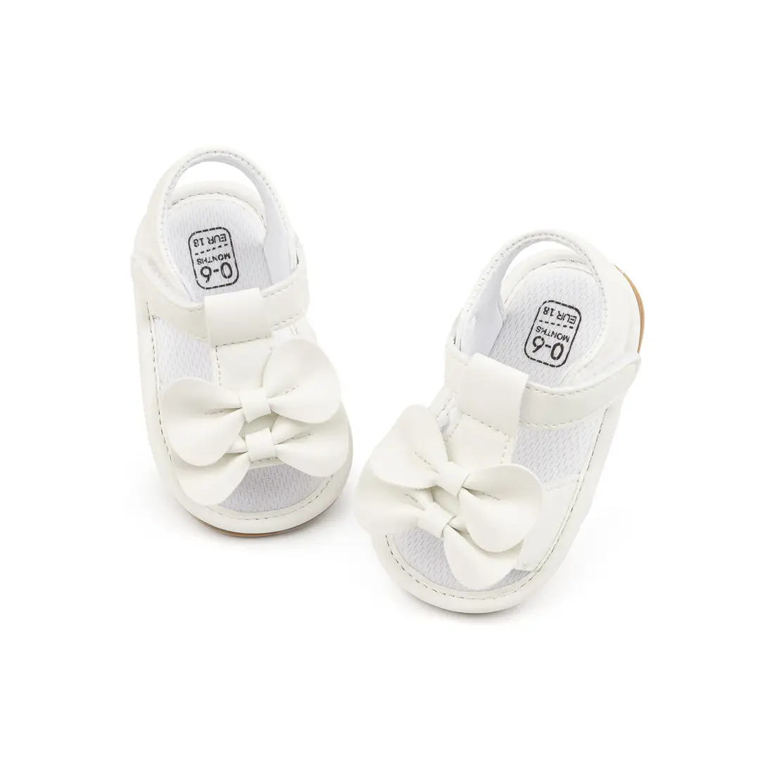 Cross-border New Summer Baby Cute Bow Sandals Baby Girl Solid Color Rubber Bottom Toddler Shoes Baby Shoes — feature 17
