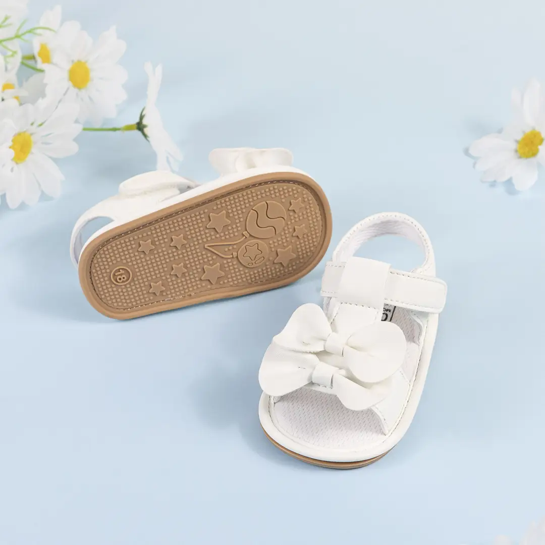 Cross-border New Summer Baby Cute Bow Sandals Baby Girl Solid Color Rubber Bottom Toddler Shoes Baby Shoes — feature 9