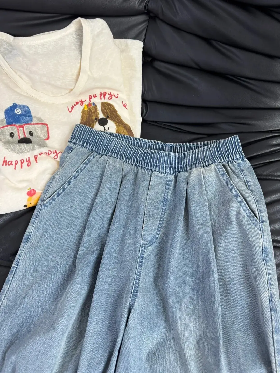 Summer 2026 New High-Waisted Casual Elastic Drapey Tencel Jeans for Women, Slimming Wide-Leg Yamamoto Long Pants — feature 10