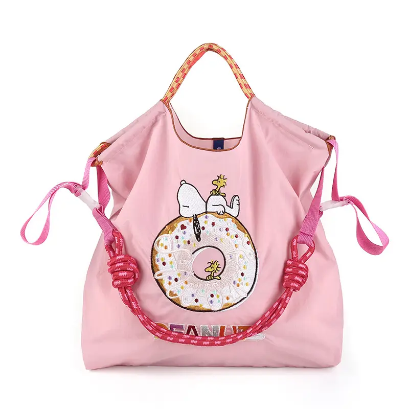 Snoopy Donut Cartoon Crossbody Bag Pink Large Capacity - Image 5
