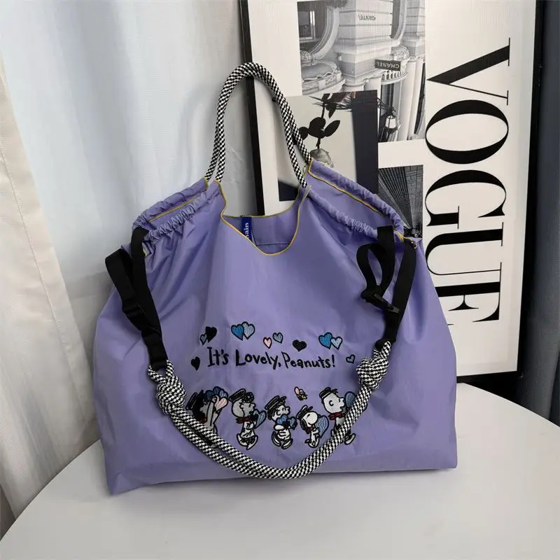 Snoopy Donut Cartoon Crossbody Bag Pink Large Capacity - Image 13