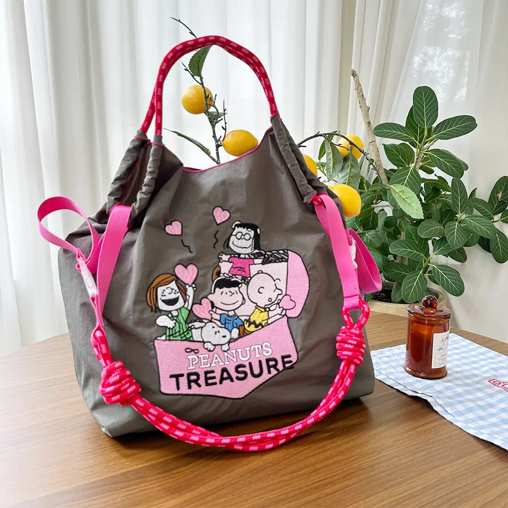 Snoopy Donut Cartoon Crossbody Bag Pink Large Capacity - Image 16