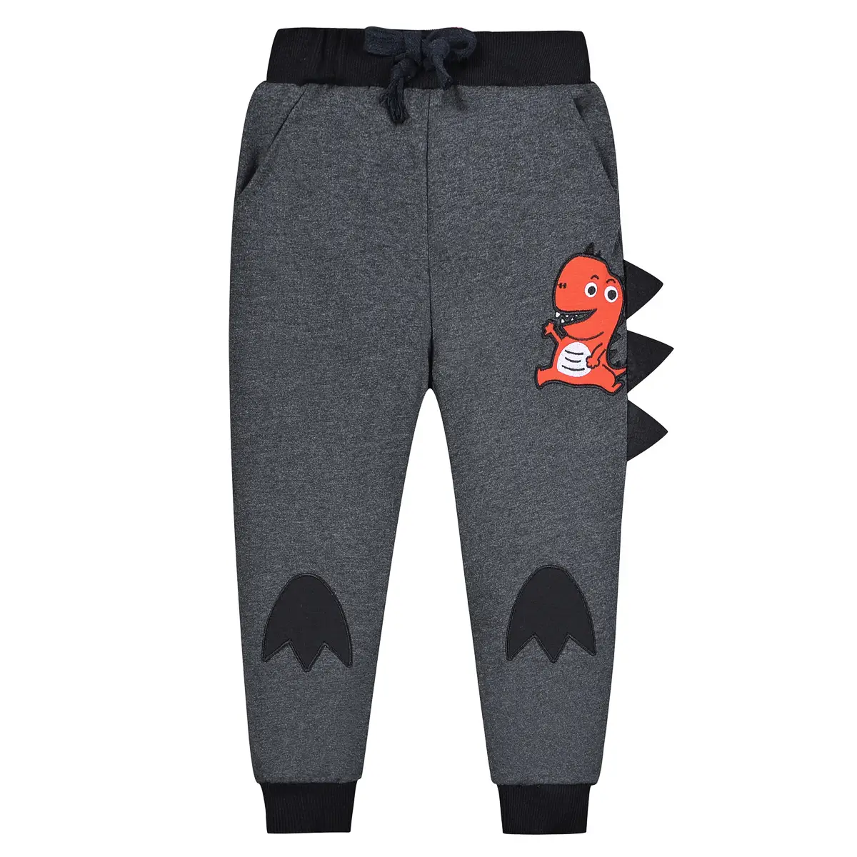 Boys Grey Cotton Sweatpants with Cartoon Print — feature 11