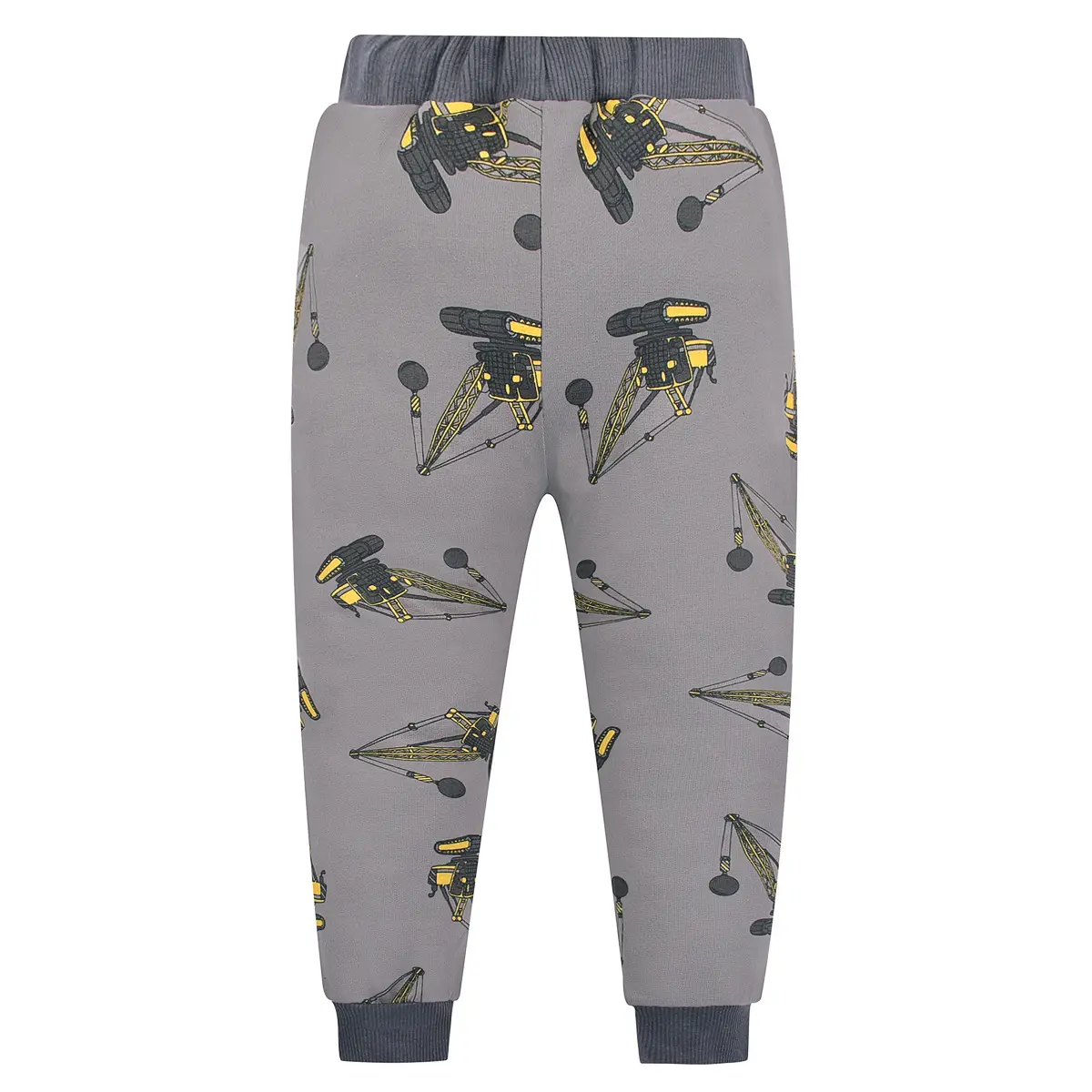Boys Grey Cotton Sweatpants with Cartoon Print — feature 16