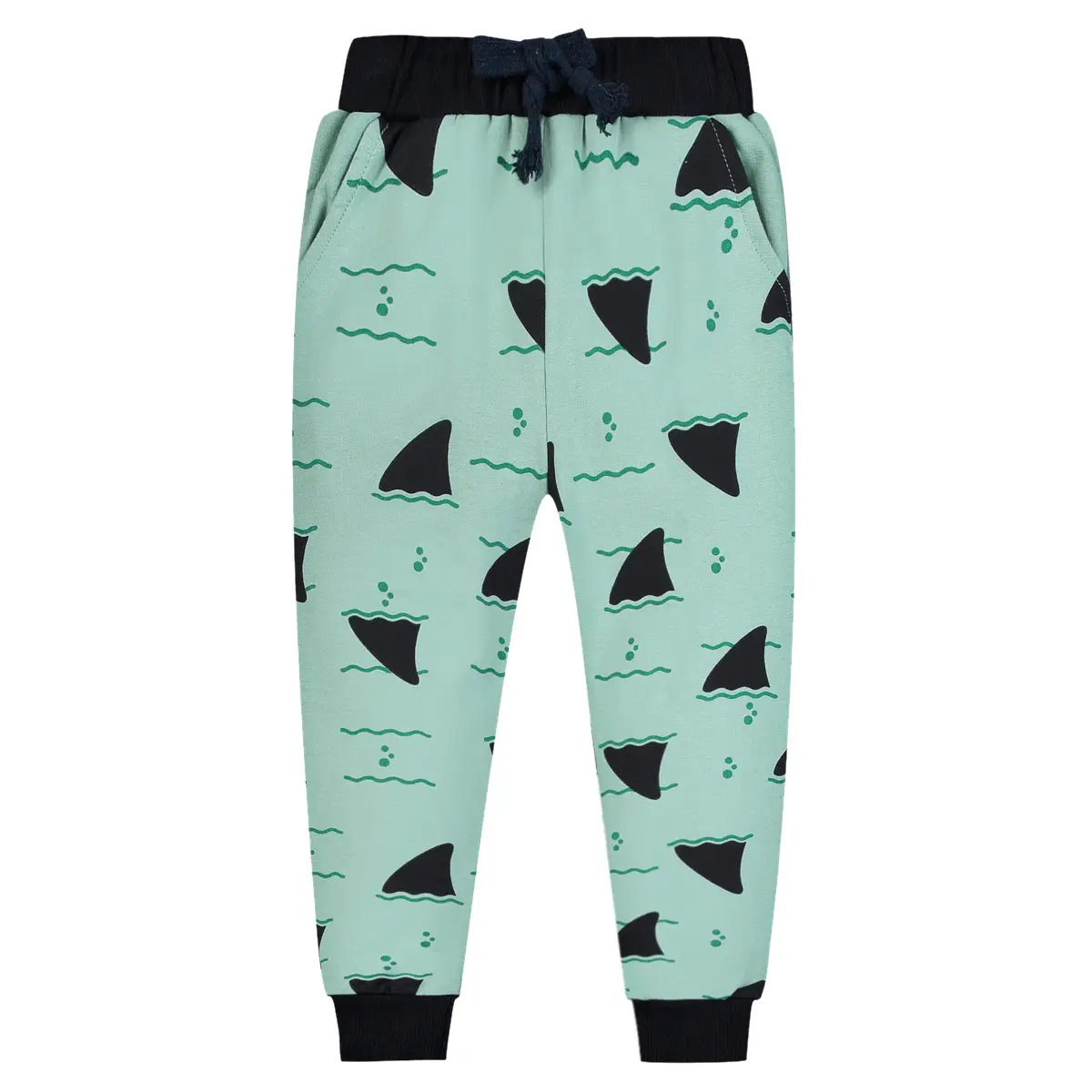Boys Grey Cotton Sweatpants with Cartoon Print — feature 19