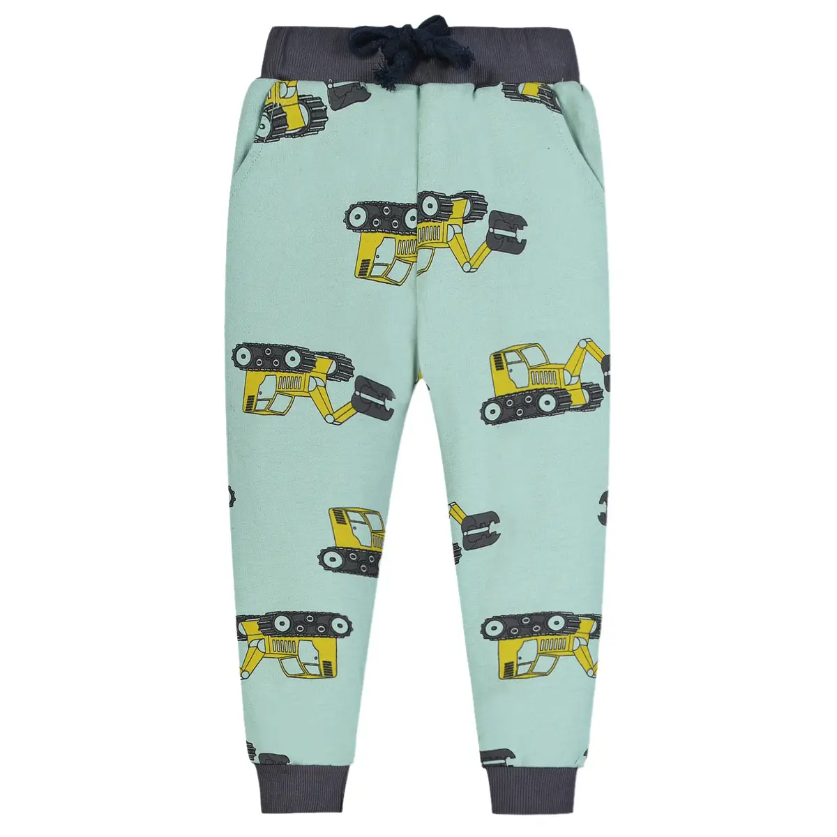 Boys Grey Cotton Sweatpants with Cartoon Print — feature 20