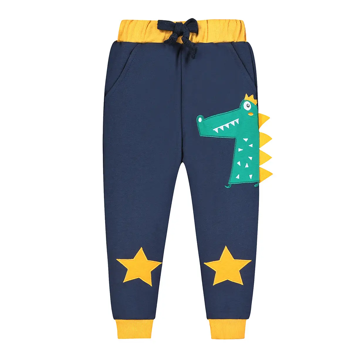 Boys Grey Cotton Sweatpants with Cartoon Print — feature 24