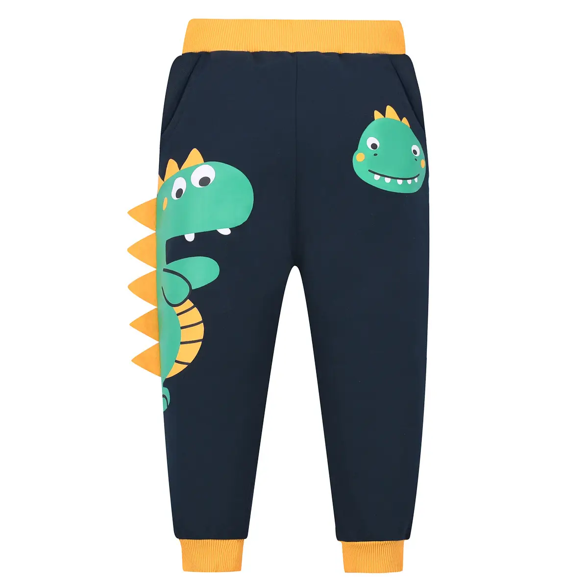 Boys Grey Cotton Sweatpants with Cartoon Print — feature 26