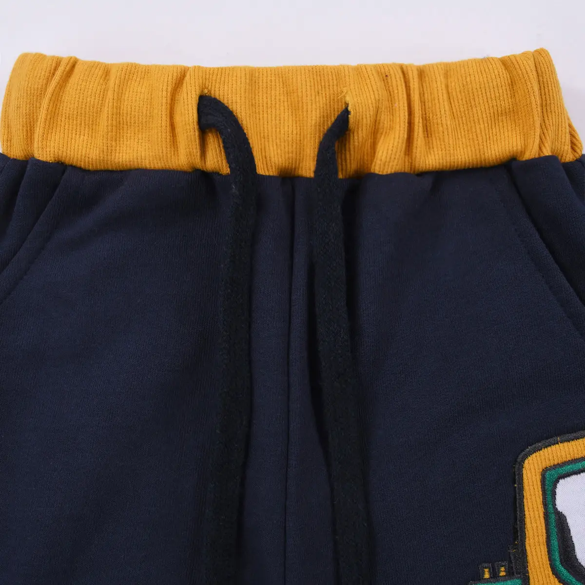 Boys Grey Cotton Sweatpants with Cartoon Print — feature 3