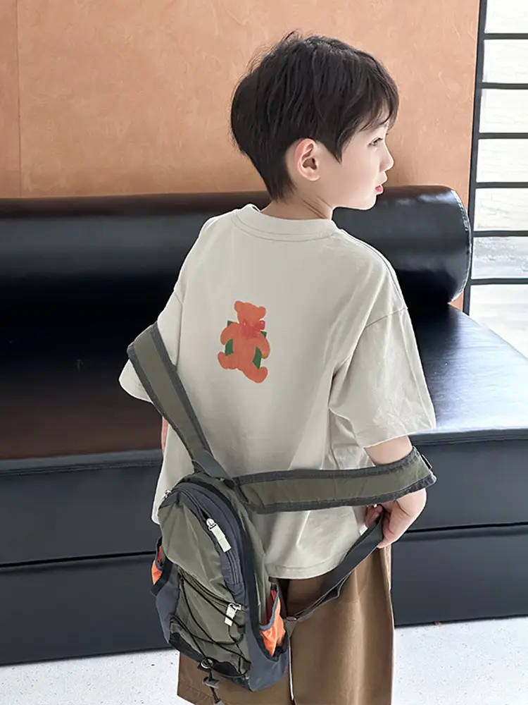 2025 Summer Cotton T-Shirt Large Boys Loose Half Sleeve - Image 7