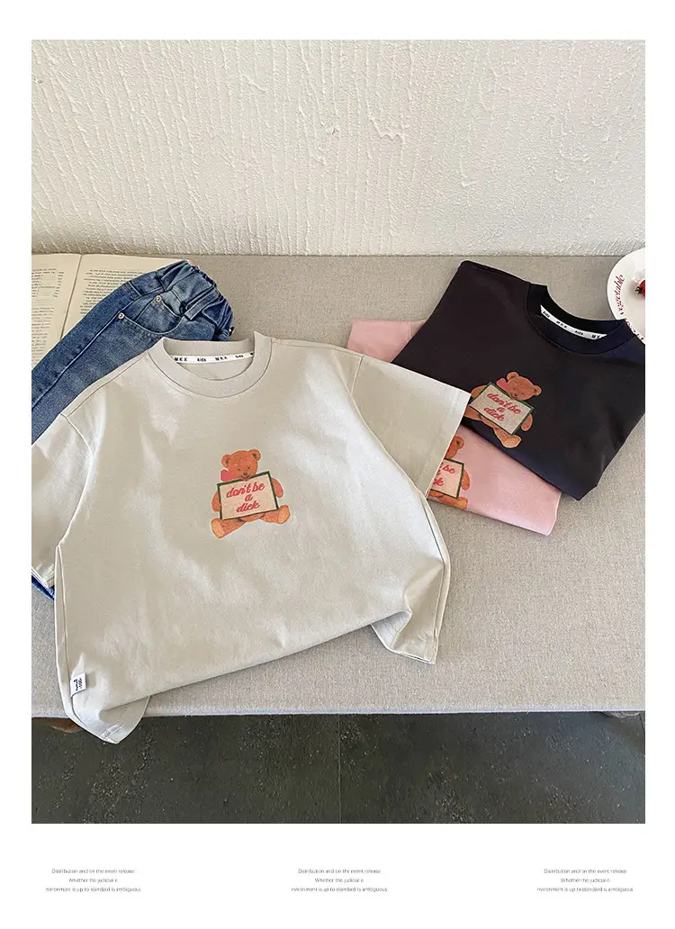 2025 Summer Cotton T-Shirt Large Boys Loose Half Sleeve — feature 17