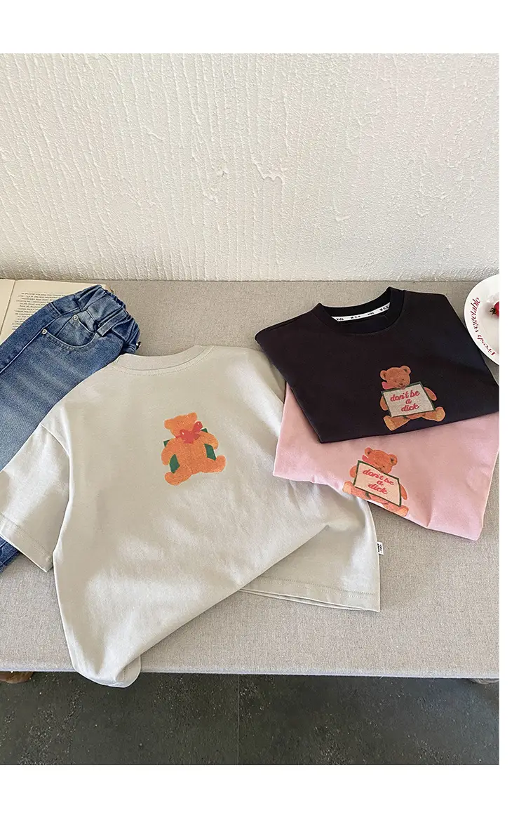 2025 Summer Cotton T-Shirt Large Boys Loose Half Sleeve — feature 19