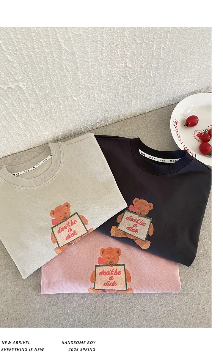 2025 Summer Cotton T-Shirt Large Boys Loose Half Sleeve — feature 21