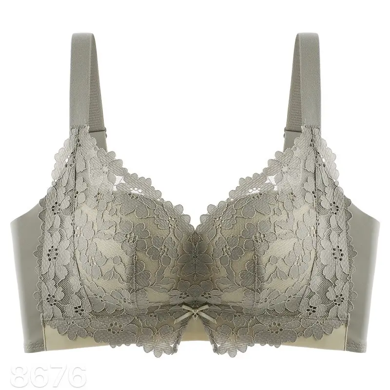 Classic Lace Pull-Up Bra with Wide Shoulder Strap - Image 7