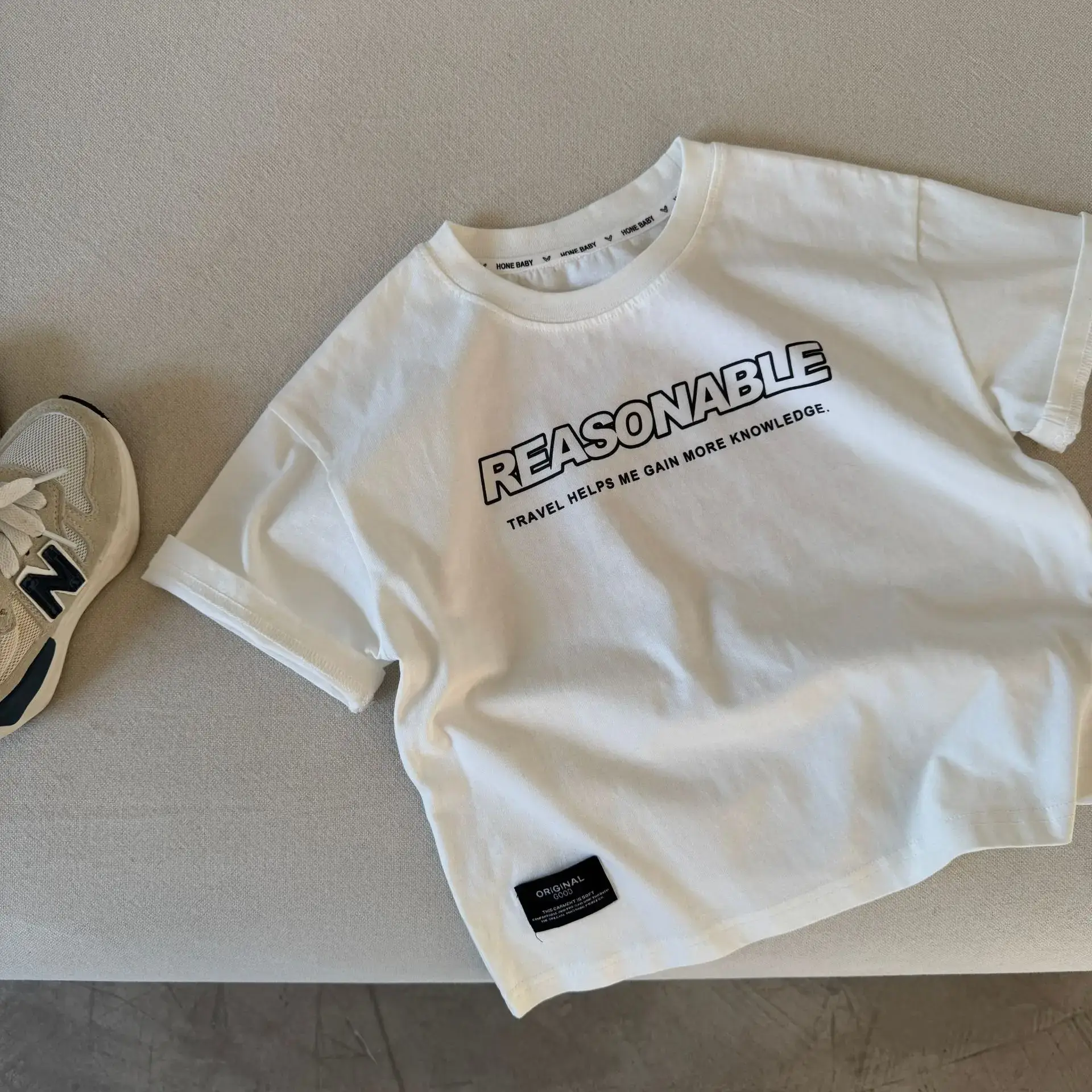 Korean Style Boys Cotton Top 2025 White Black — feature 12