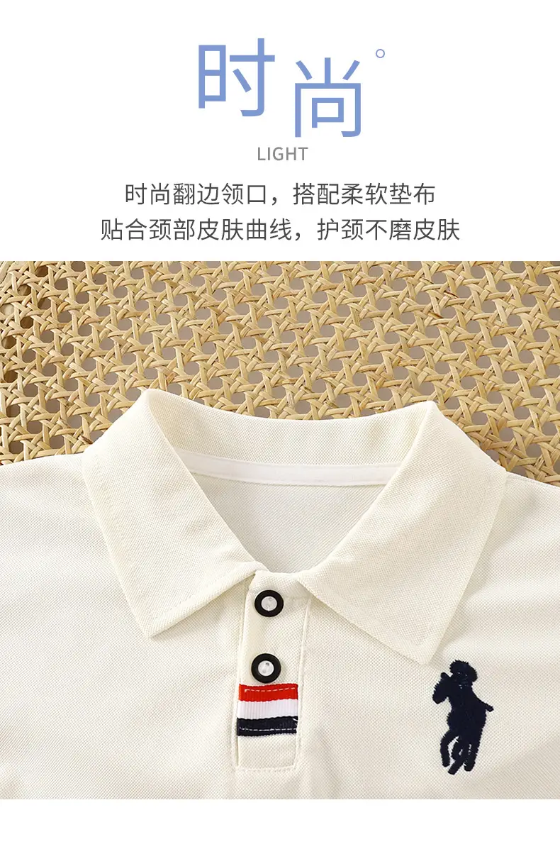 Boys Navy Polo Shirt 2025 Summer Embroidered — feature 5