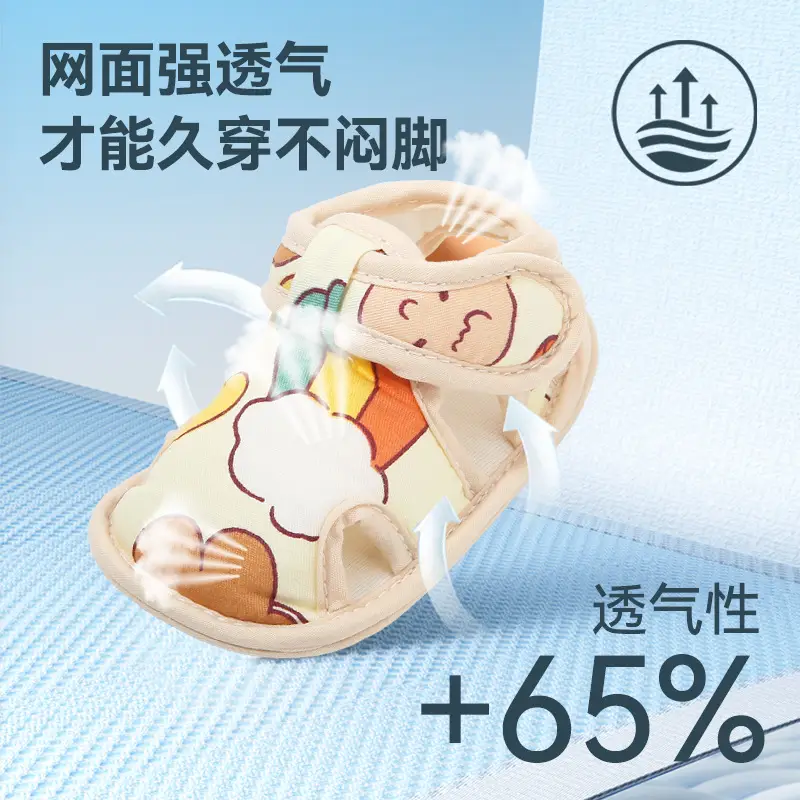 Summer Baby Sandals Baby Shoes Soft Sole Front Shoes Small Month Cloth Shoes 0-1 Year Old Baby Toddler Shoes Men 6