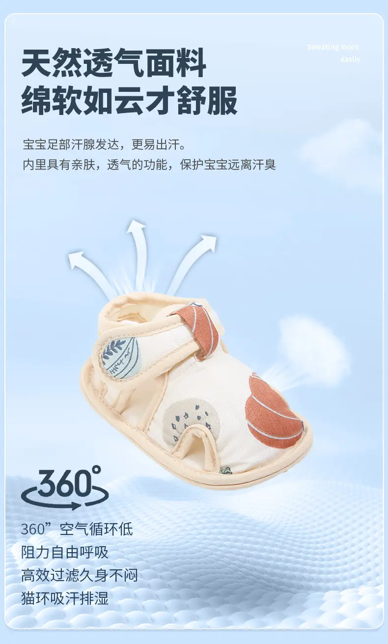 Summer Baby Sandals Baby Shoes Soft Sole Front Shoes Small Month Cloth Shoes 0-1 Year Old Baby Toddler Shoes Men 6 — feature 14