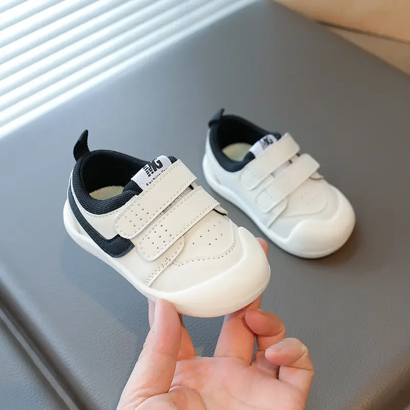 White Velcro Baby Shoes 0-2Yrs Soft Sole