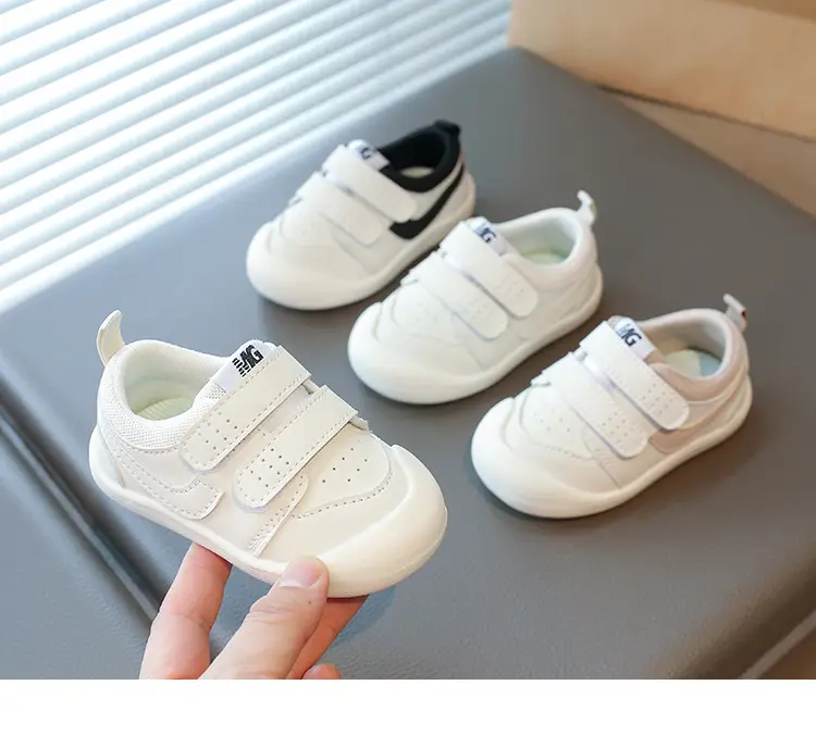 White Velcro Baby Shoes 0-2Yrs Soft Sole — feature 10