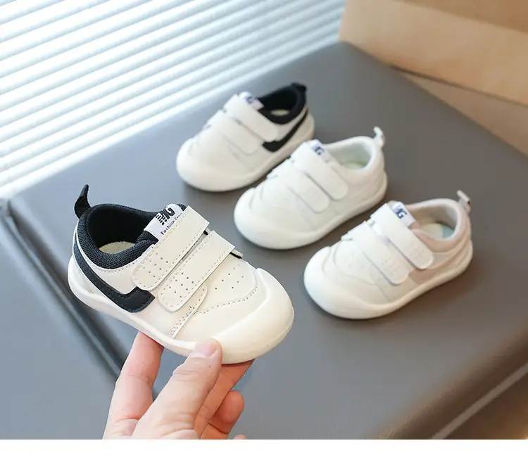White Velcro Baby Shoes 0-2Yrs Soft Sole — feature 9