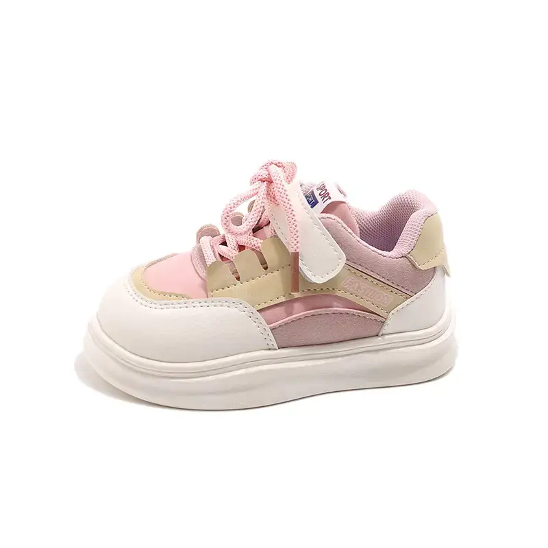 Kids White Black Comfortable Sports Sneakers