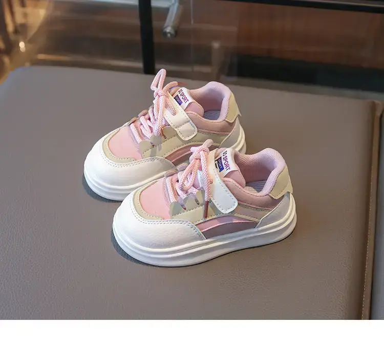 Kids White Black Comfortable Sports Sneakers — feature 10