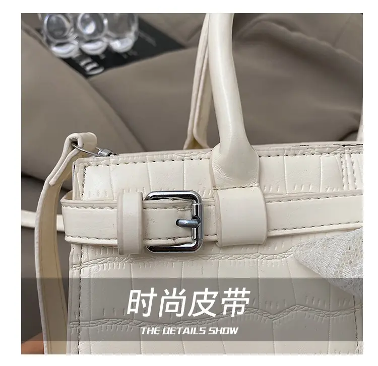 Black Croc Embroidered Crossbody Bag with Lace Bow — feature 7