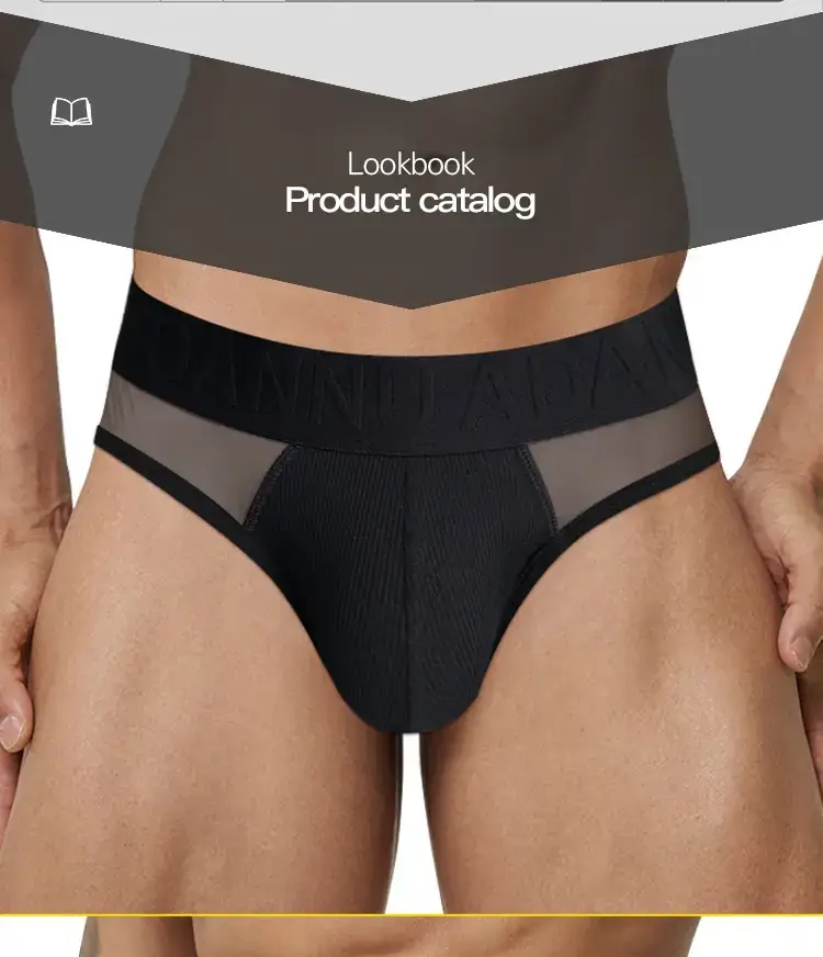 Men's Transparent Embossed Low Waist Belt Briefs — feature 12