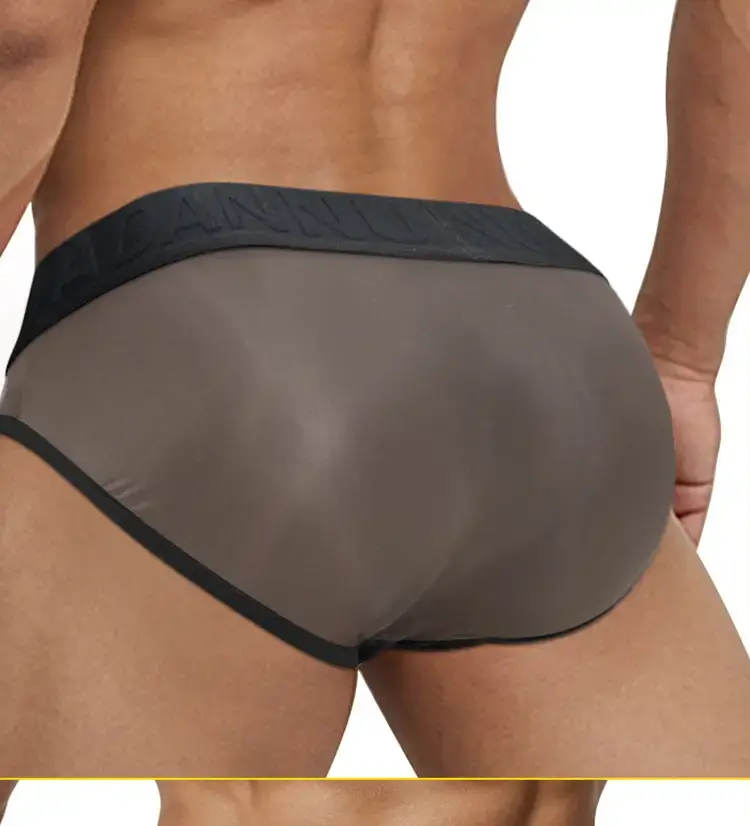 Men's Transparent Embossed Low Waist Belt Briefs — feature 14