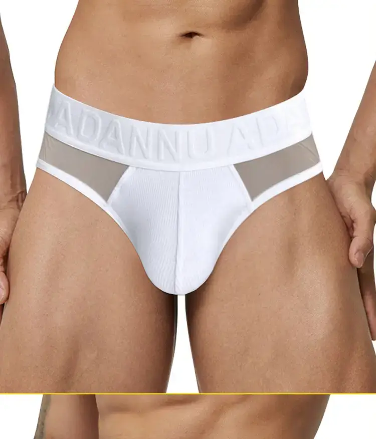 Men's Transparent Embossed Low Waist Belt Briefs — feature 15