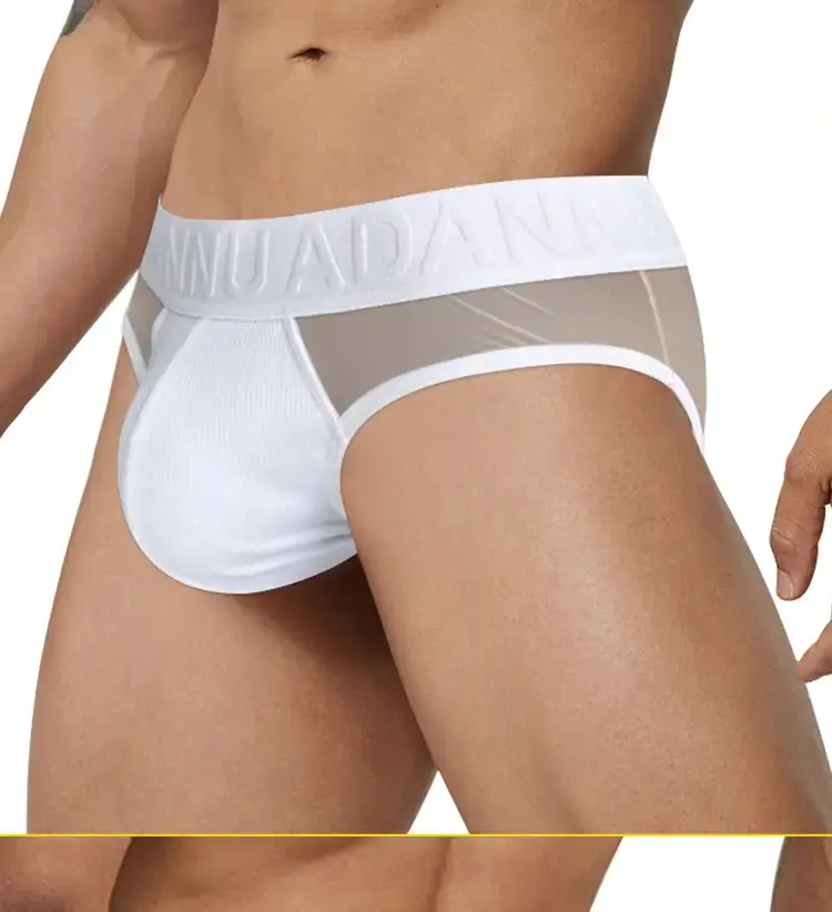 Men's Transparent Embossed Low Waist Belt Briefs — feature 16