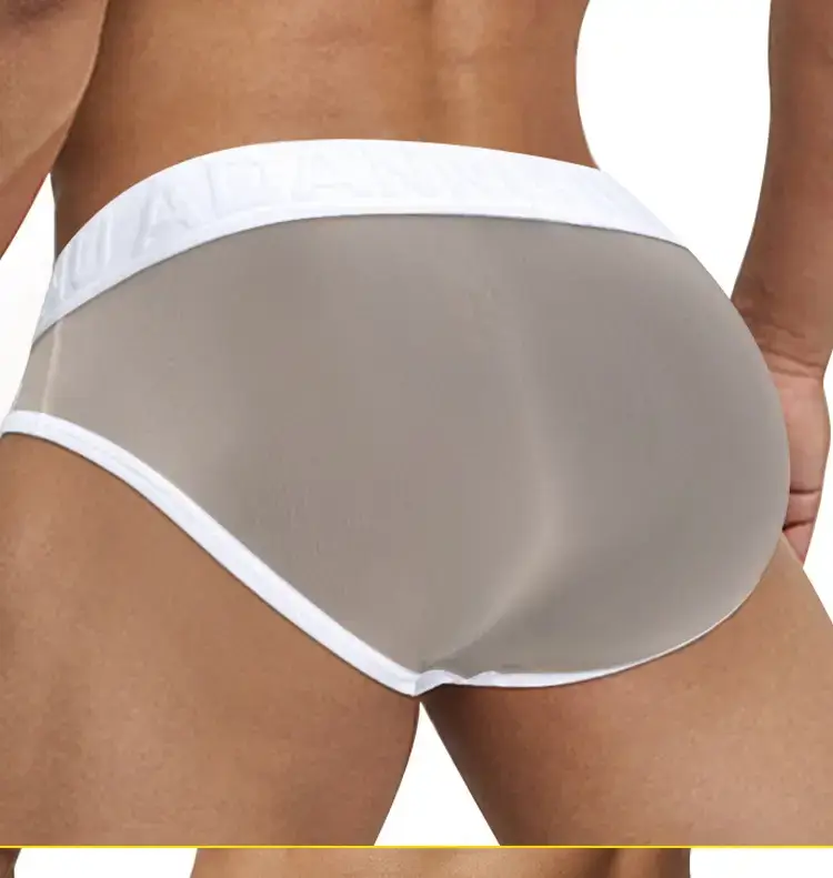 Men's Transparent Embossed Low Waist Belt Briefs — feature 17
