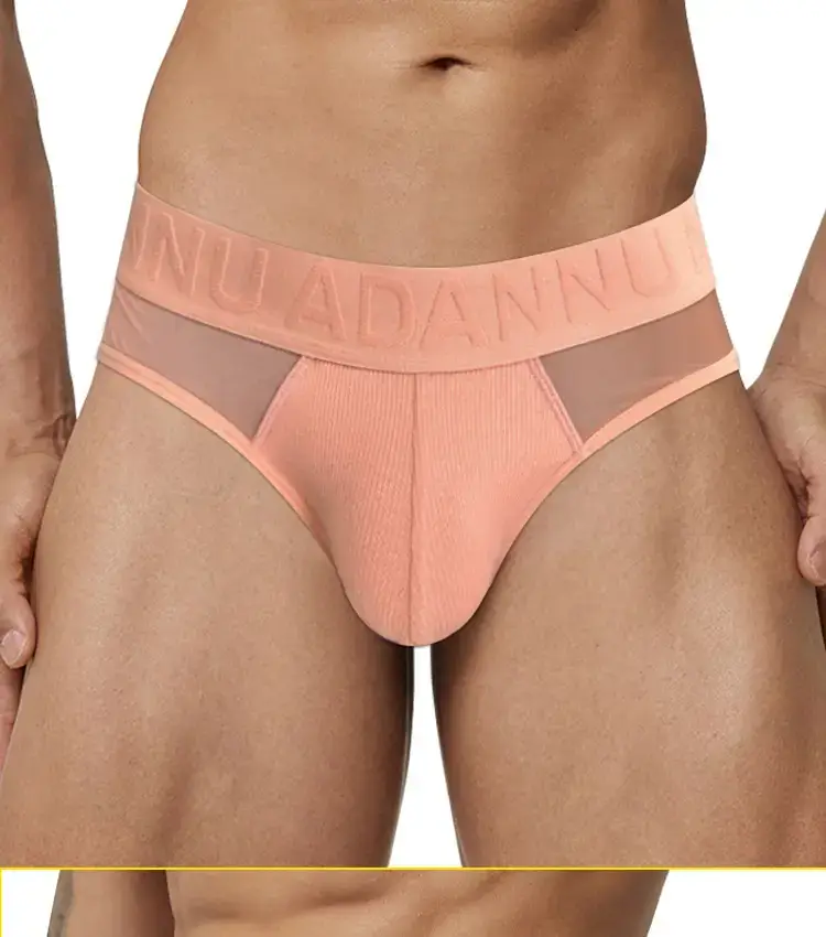 Men's Transparent Embossed Low Waist Belt Briefs — feature 18