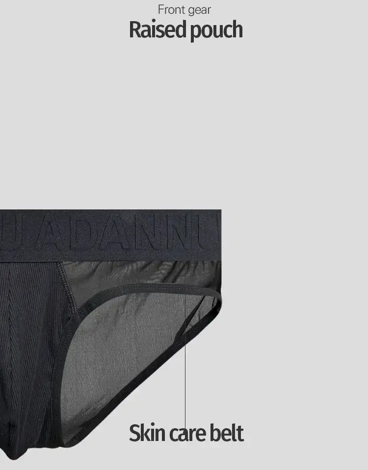 Men's Transparent Embossed Low Waist Belt Briefs — feature 8