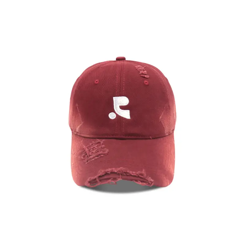 Vintage Distressed Baseball Cap for Women Brown Wide Eaves - Image 10