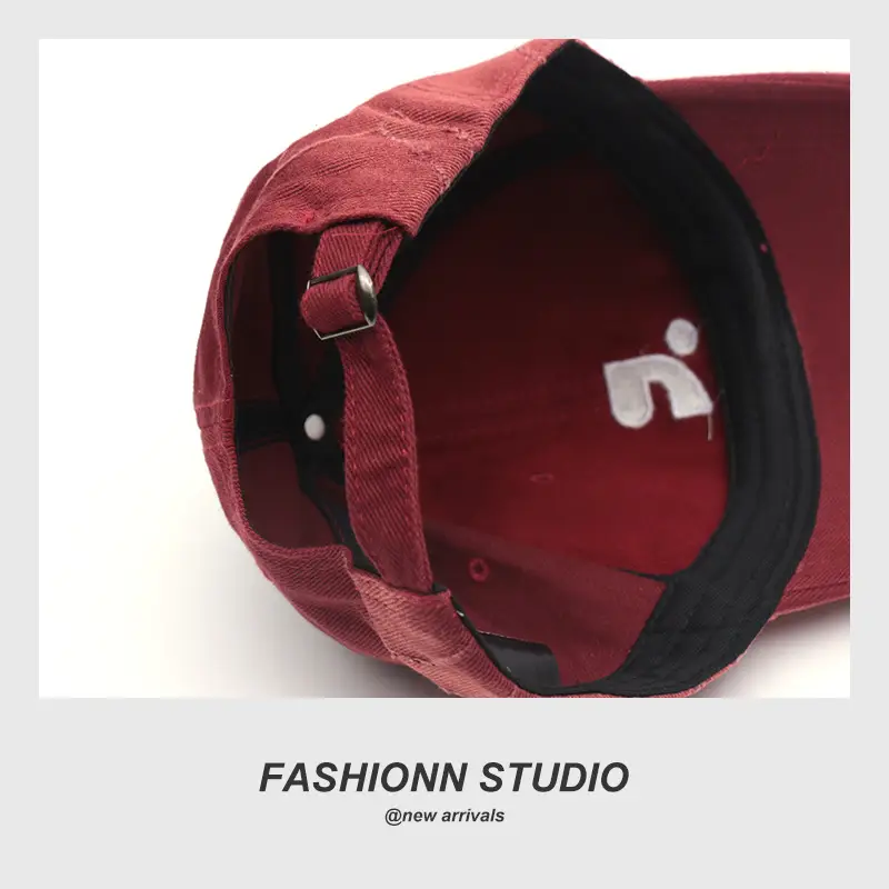Vintage Distressed Baseball Cap for Women Brown Wide Eaves — feature 18