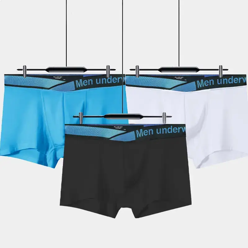 Men's Blue High-Cut Laser Gradient Briefs - Image 8