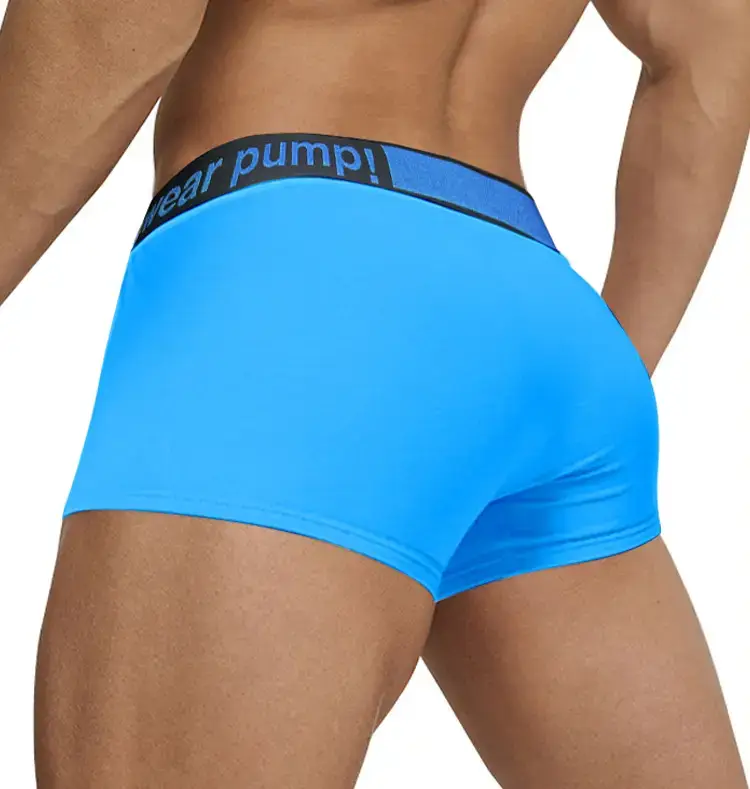 Men Underwear White Blue Belt High Cut Boxer Briefs — feature 20