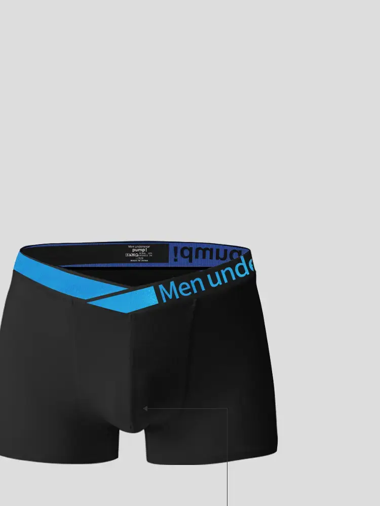 Men Underwear White Blue Belt High Cut Boxer Briefs — feature 7
