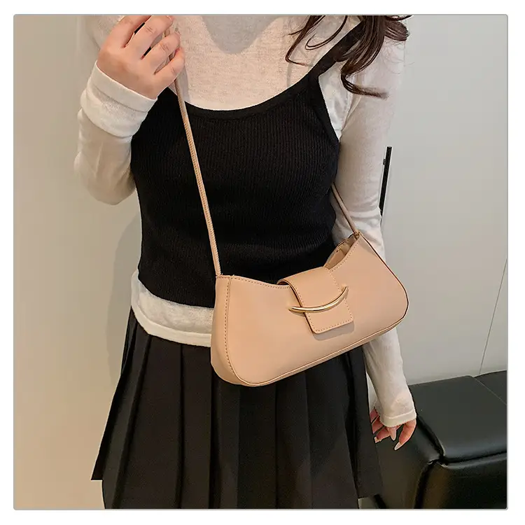 Women's Beige One-shoulder Underarm Bag 2025 Spring Summer — feature 15