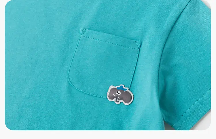 Dudu Jia Boys Cotton T-Shirt Turquoise Summer — feature 26