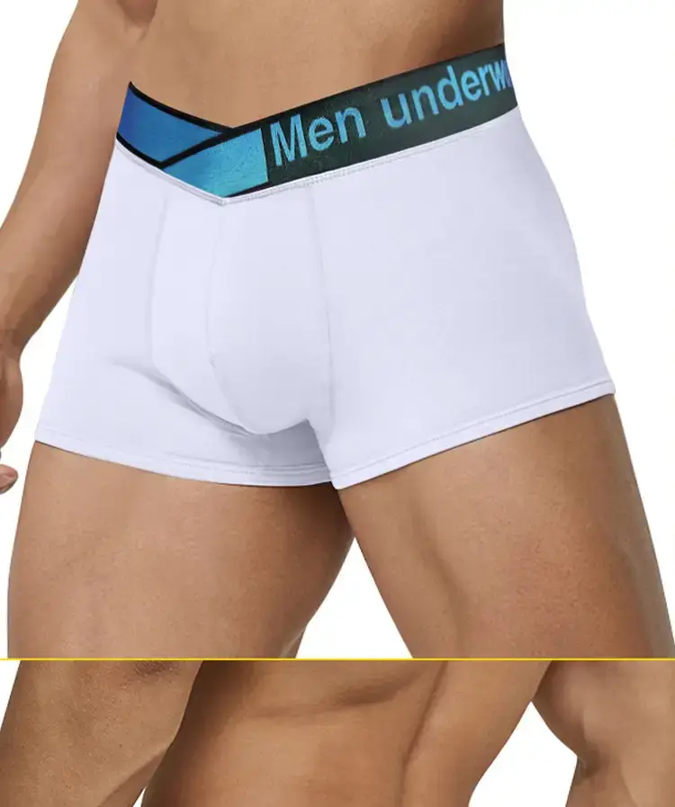 Men White Boxy Belt Briefs MP2577 — feature 16