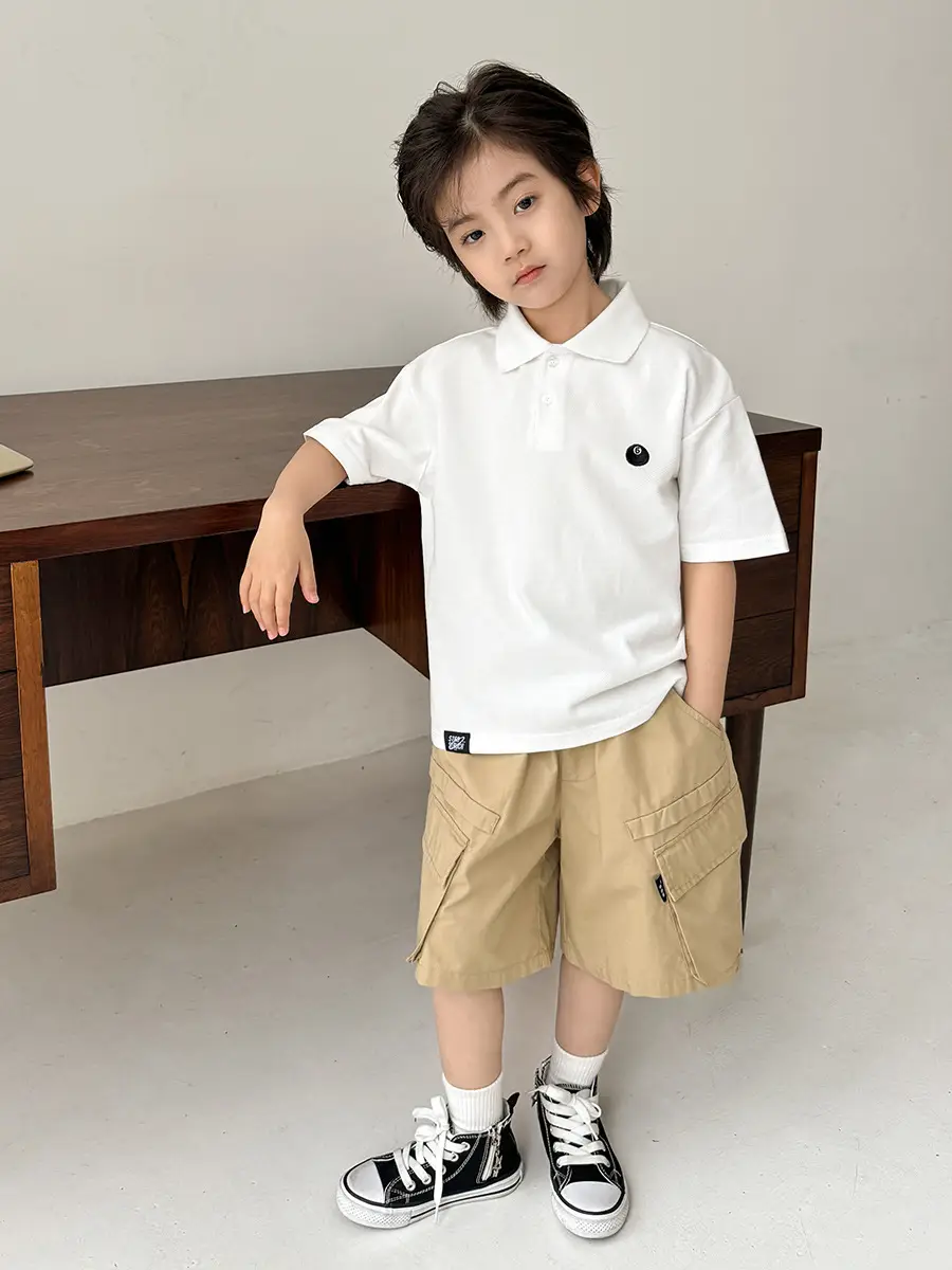 Boys Purple Polo Shirt Short Sleeve Summer Wear - Image 7