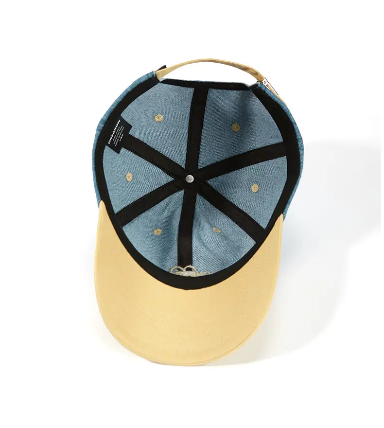 Men Denim Baseball Cap Blue Logo Adjustable Strap — feature 15